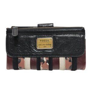 FOSSIL Long Live Vintage 1954 Soft Leather Long Wallet Brown LIGHT WEAR